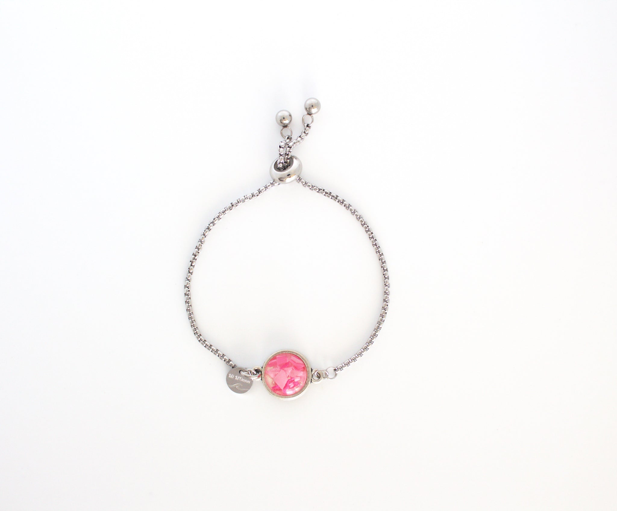 Bracelet with Ocean plastic in babypink color
