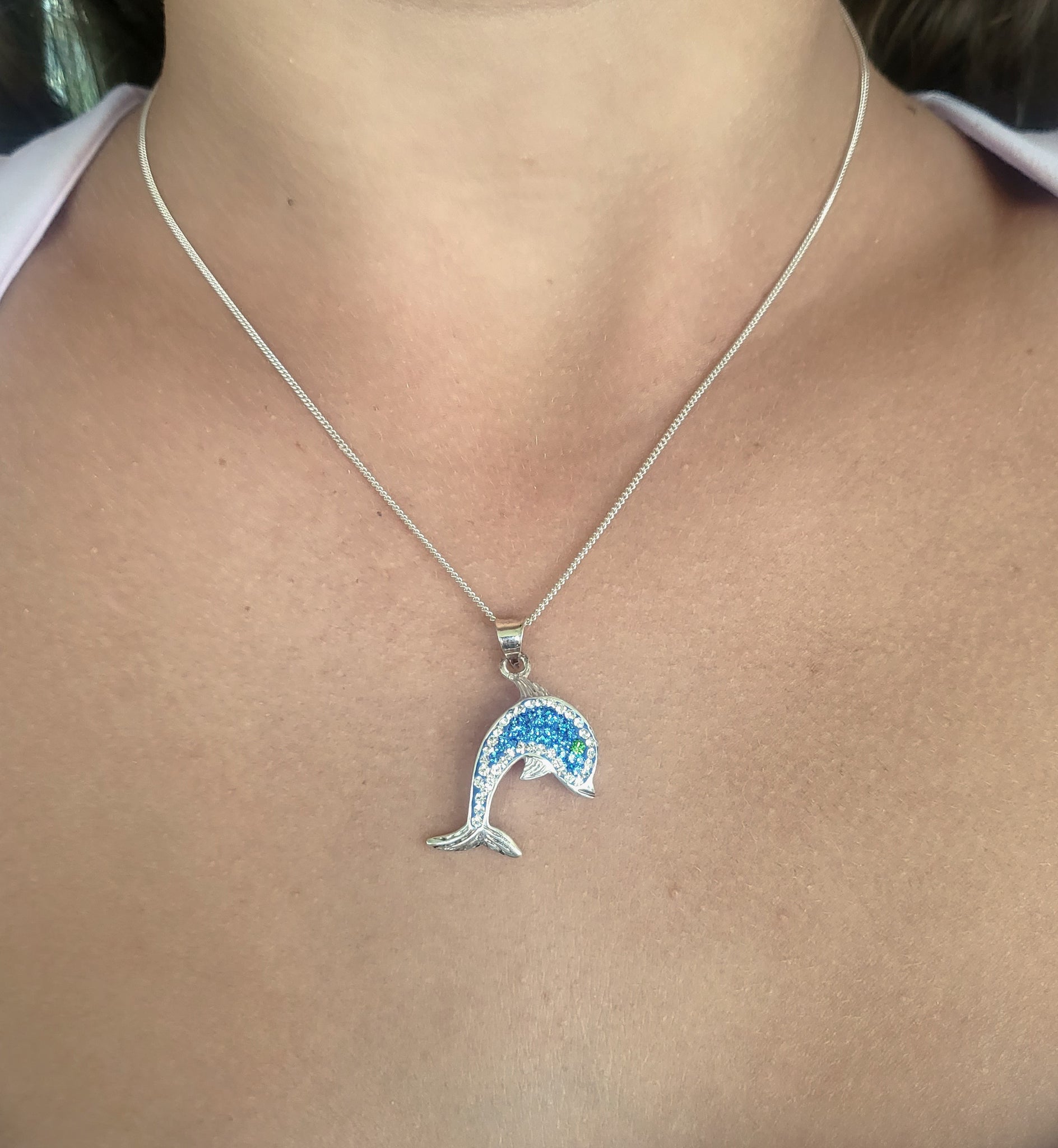 Necklace Sterling Silver with Dolphin