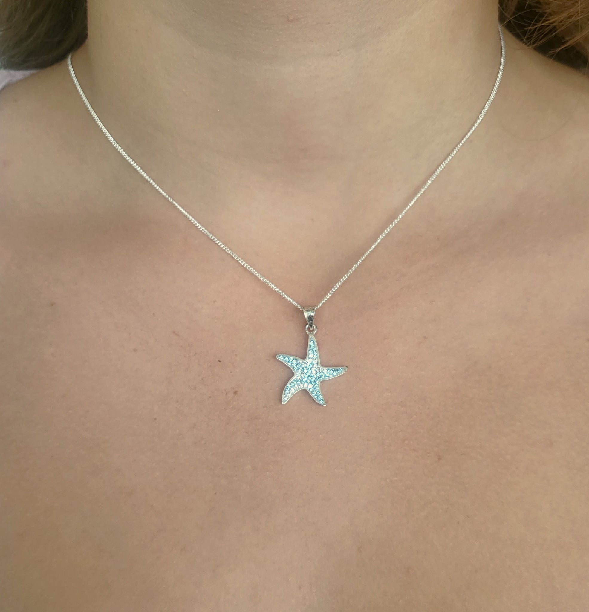 Necklace sterling silver Seastar