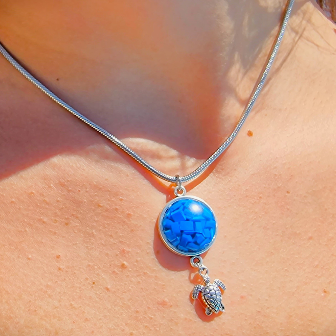 Necklace made with Ocean plastic