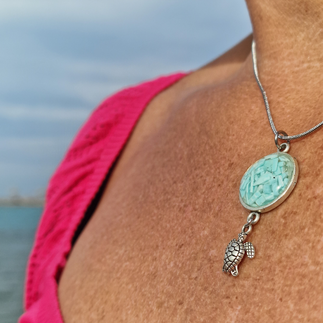 Necklace from ocean plastic Waterproof
