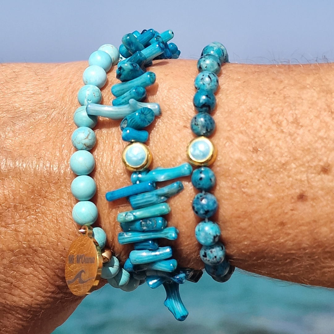 Blue Bamboo bracelet