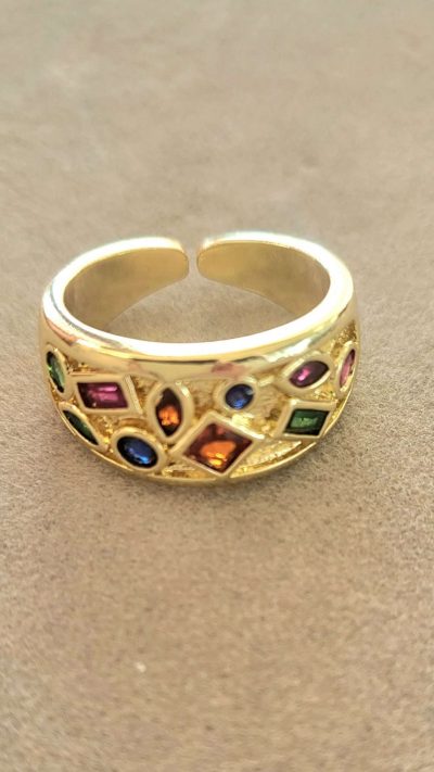 ring with swarovksi stones