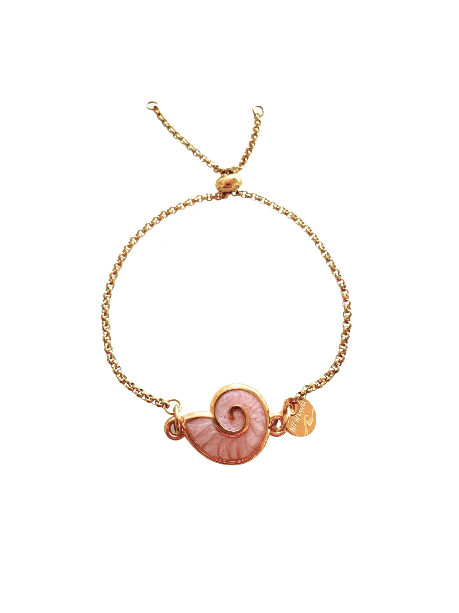 Bracelet with enamal shell