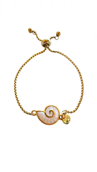 Bracelet with enamal shell