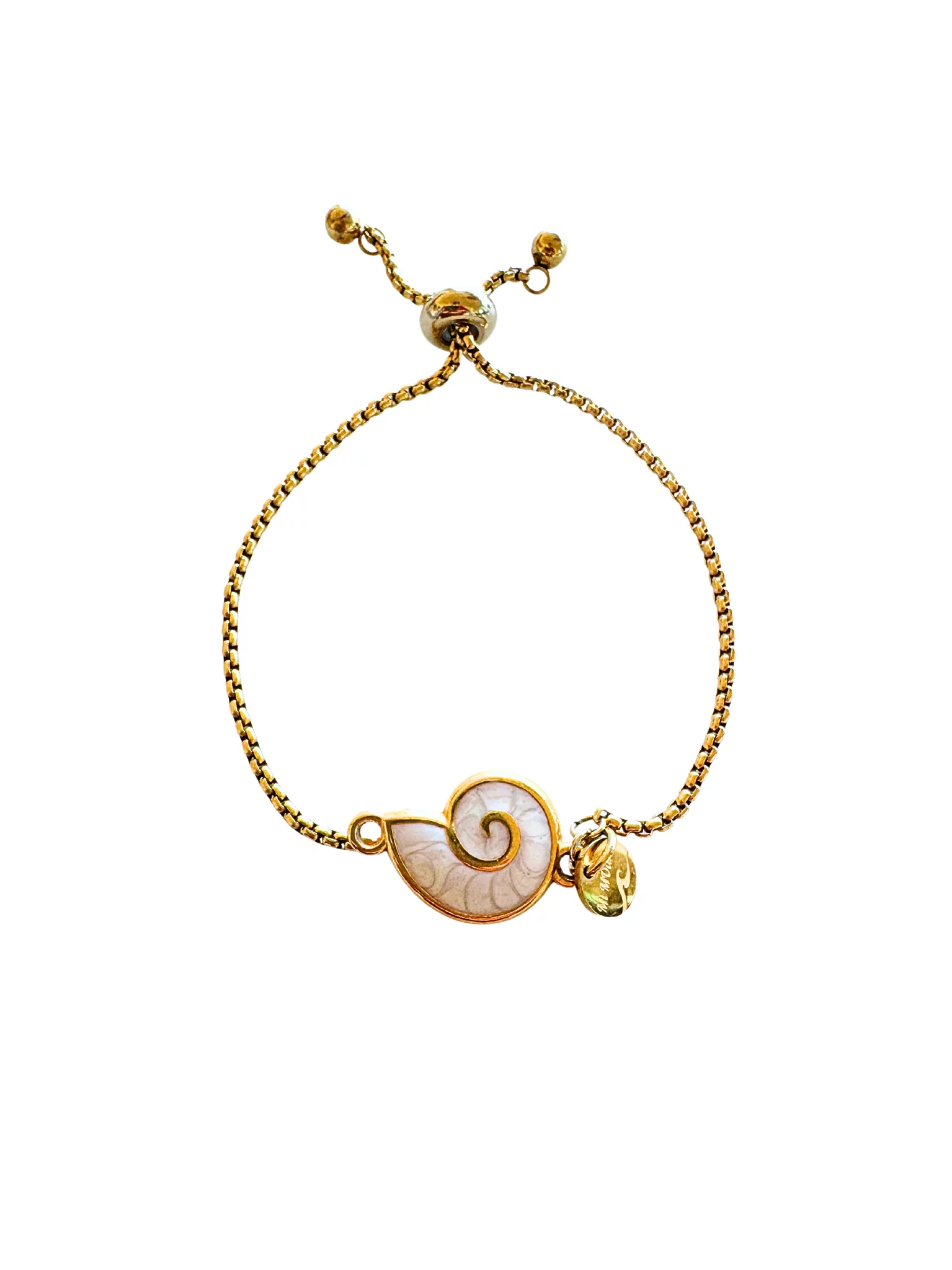 Bracelet with enamal shell