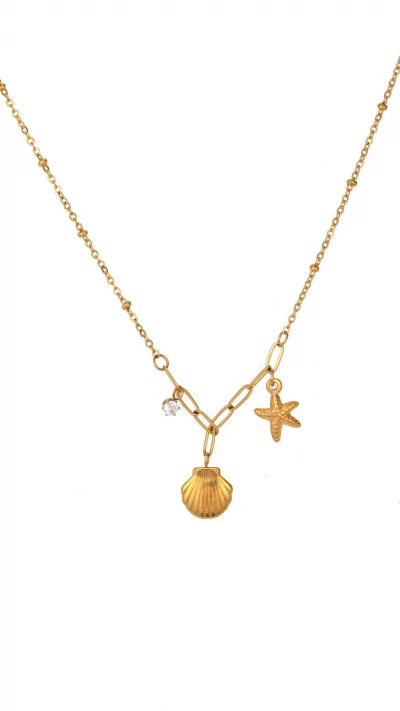 Necklace 100% waterproof, non-tarnish jewellery. Wear it always. Premium stainless steel with 18krt gold layer.