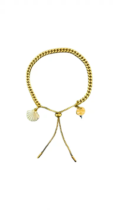 bracelet waterproof. Premium stainless steel with 18krt gold layer. Non-tarnish.